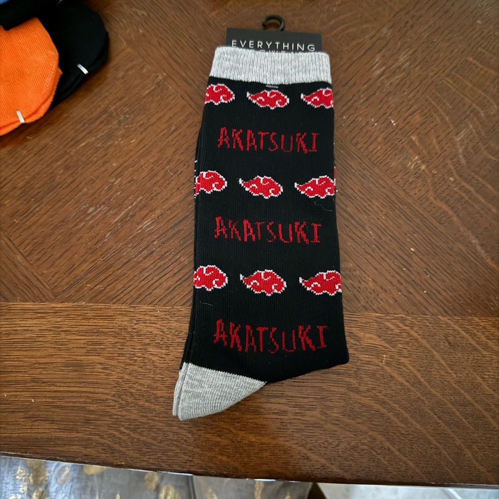 Naruto Akatsuki Socks with Red Cloud Design